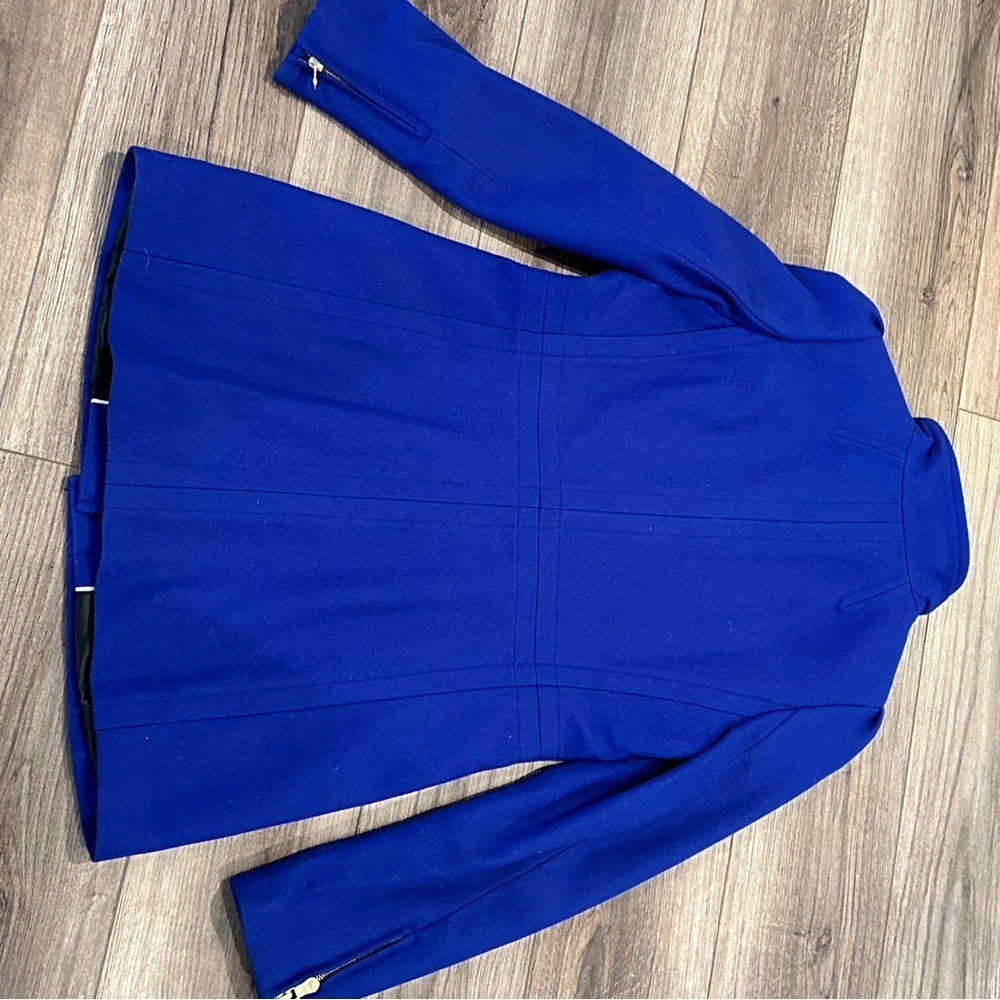 NWOT Banana Republic Cobalt Blue Wool Structured Walking City Coat Size Small - Picture 12 of 12